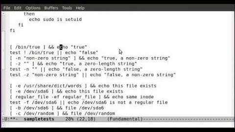 bash test and emacs regex replace