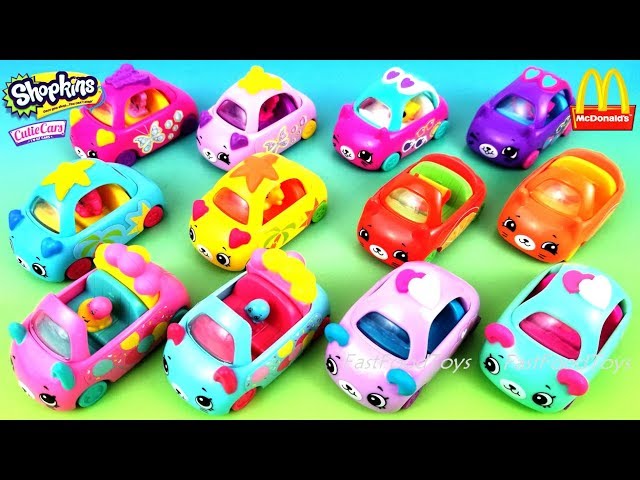 MCDONALDS 2019 SHOPKINS CUTIE CARS - SET OF 12 - ON HAND