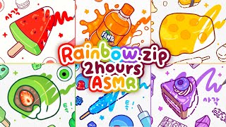 ASMR Rainbow Food Collection 2 hours and 30 minutes🌈•iPad Talk Square Healing Video🎧•rainbow asmr