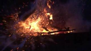 Beer can explodes in fire - Slow Motion