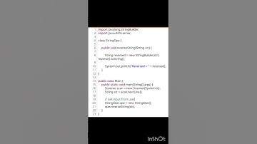 Reverse a string in 1 line #java #javaprogramming #code #datastructures #coding #fun #shorts