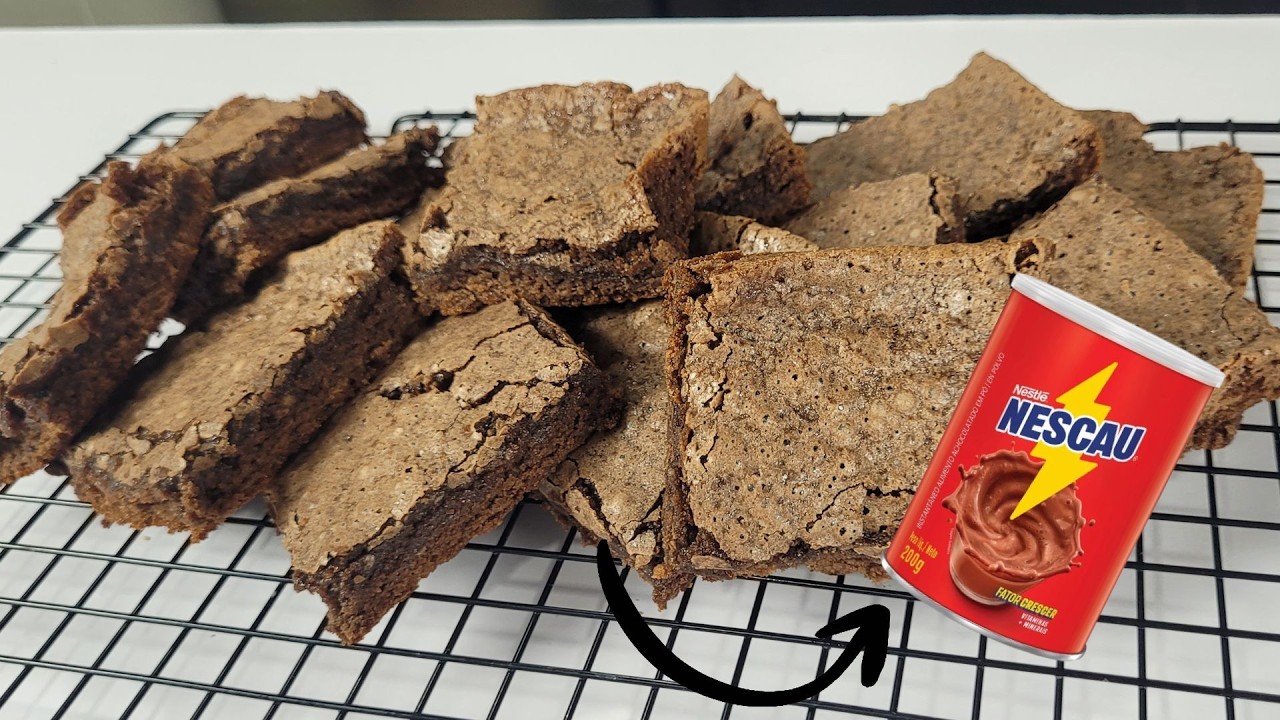 BROWNIE SUPER ECONÔMICO COM NESCAU DELICIOSO