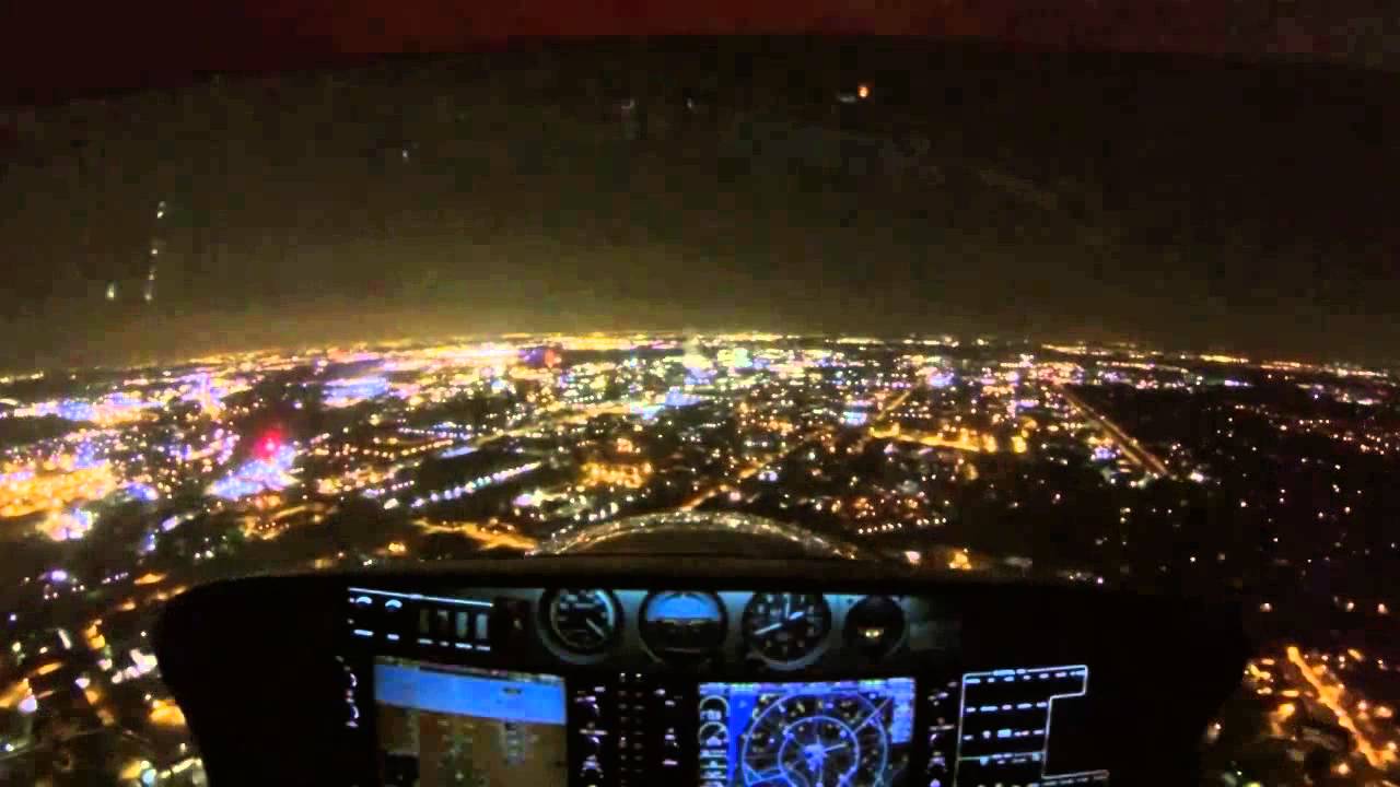 Night Flight Into Chicago O'Hare with a Small Airplane YouTube