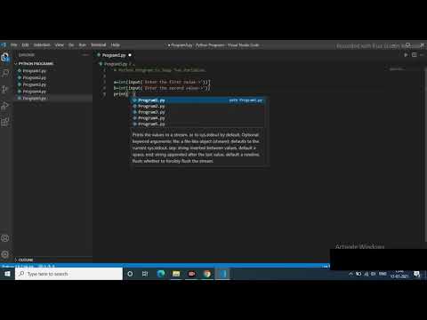 Python Program to Swap Two Variables
