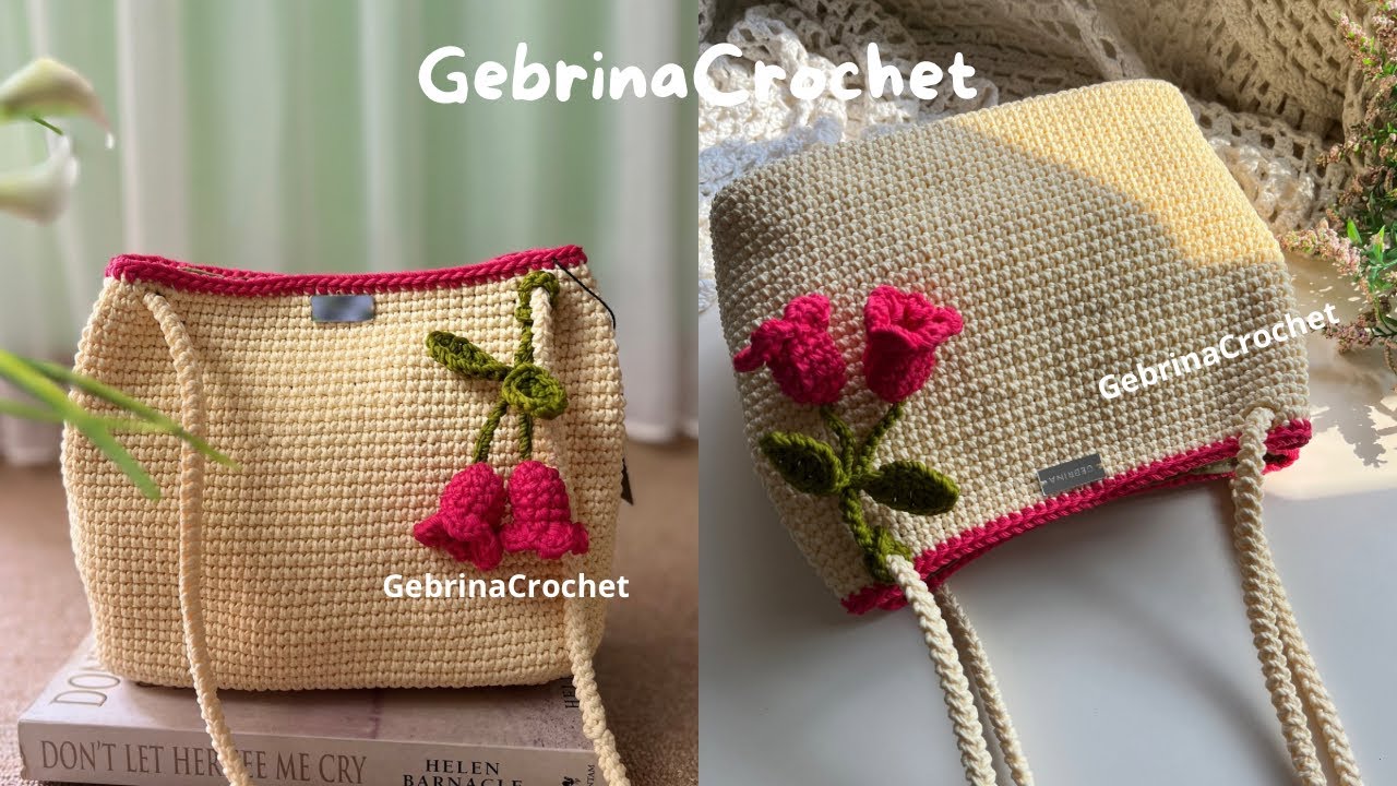 Cara Membuat Tas Rajut lily yang Lagi Viral Mudah Untuk Pemula || Crochet Lily Bag Beginner Friendly