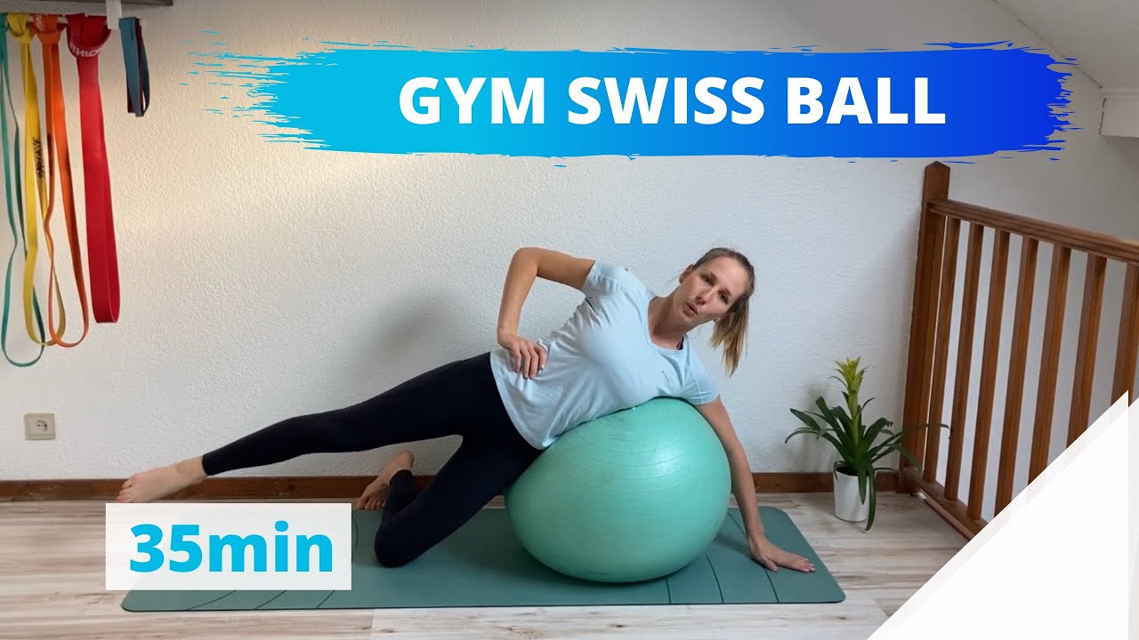 35min GYM Pilates avec SWISS BALL ! Kiné YouTube