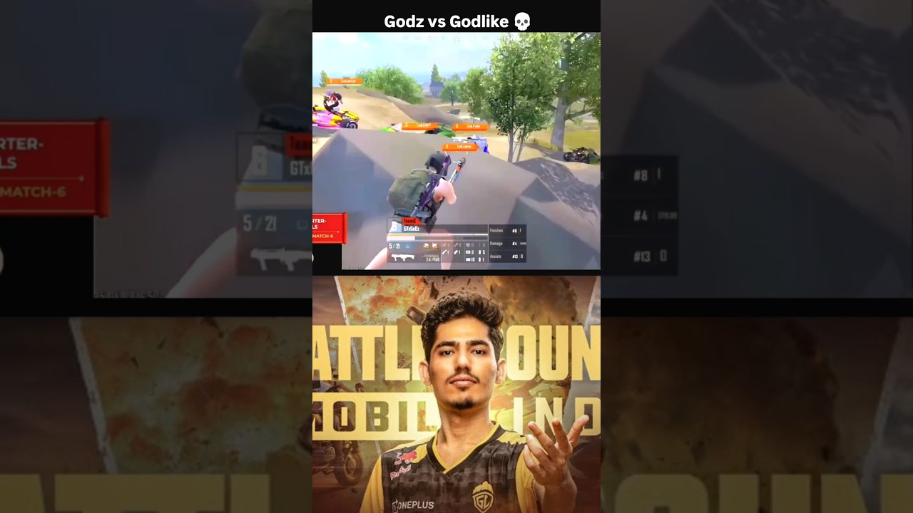Godz 1v4 Godlike eSports 🔥🔥🔥#bgmi #jonathan #godz #godlike #godl #shorts #trending