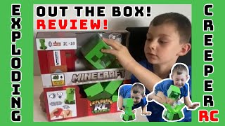 MINECRAFT EXPLODING RC CREEPER | OUT THE BOX REVIEW! NEW TOY!