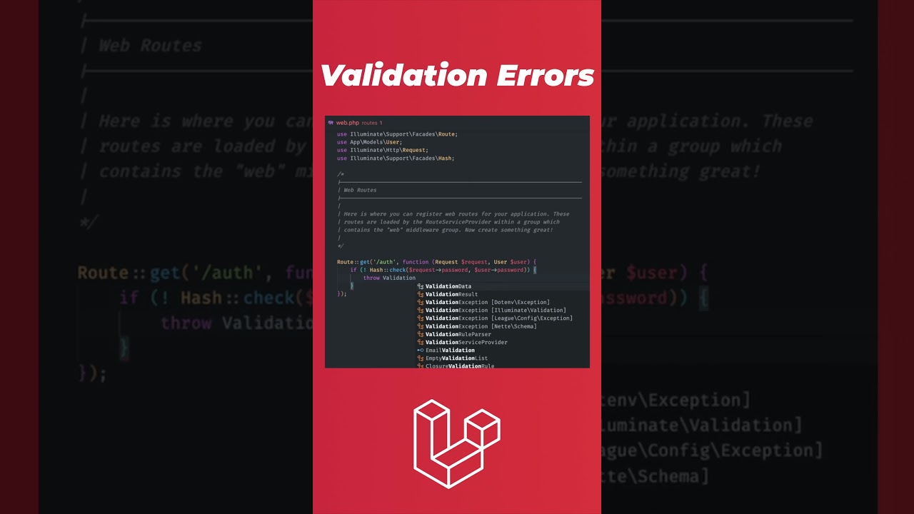 Custom Validation Errors In #Laravel
