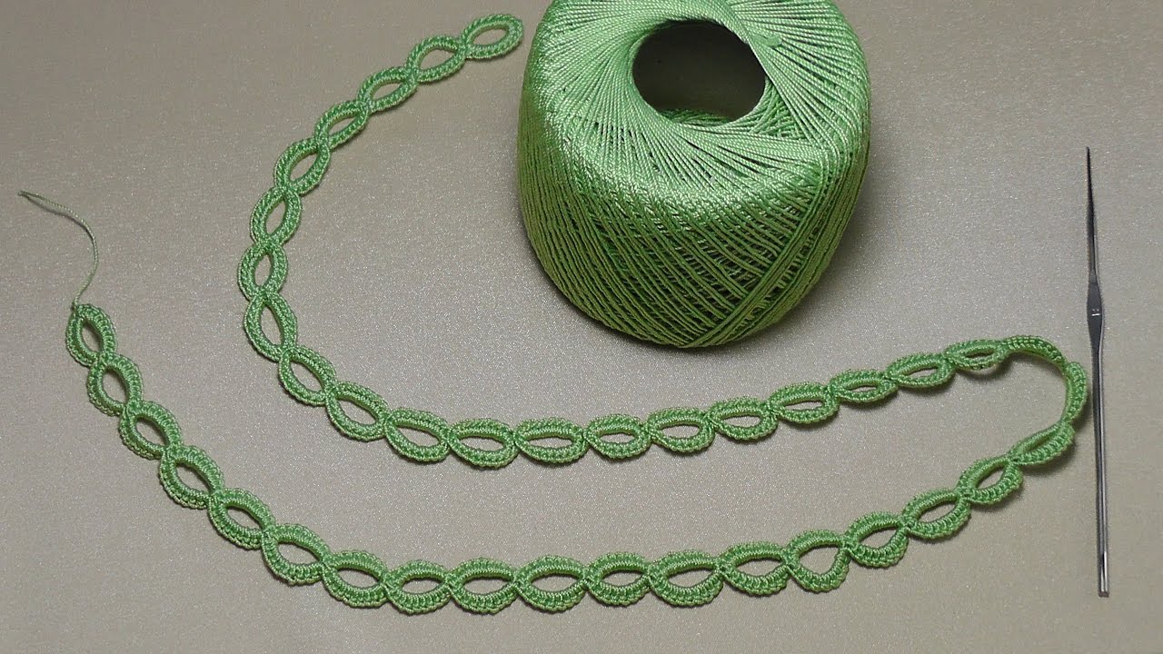 ⁣Урок вязания ЛЕНТОЧНОГО КРУЖЕВА - КОЛЕЧКИ - Crochet Simple Lace - как вязать тесьму шнур