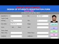 Student Registration  UserForm | Add Data | Reset | Exit | Search | Update | Delete |