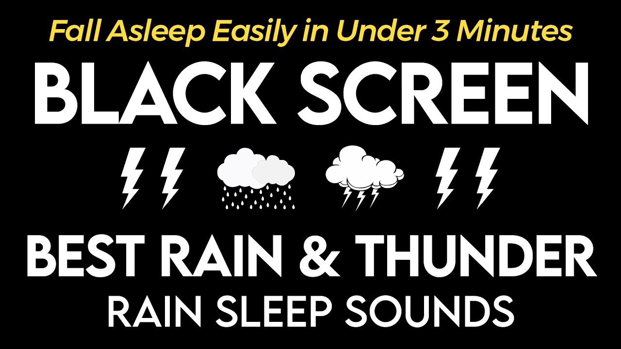 Легко засыпайте менее чем за 3 минуты под сильный ливень и гром — звуки дождя для сна.