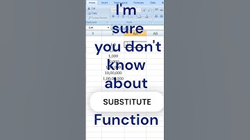 SUBSTITUTE Function In Excel #excel #excelfunction