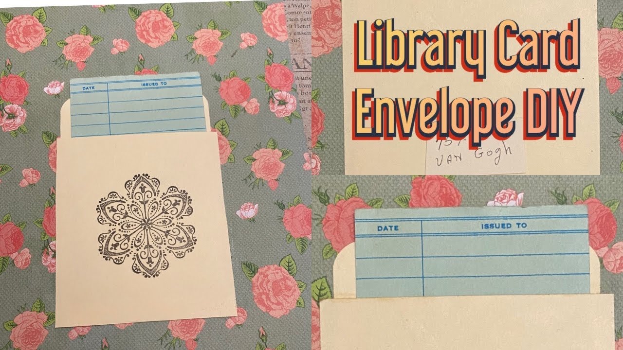 Library Card Envelopes DIY - YouTube