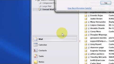 Outlook Unread Mail Folder Recovery