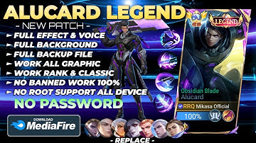 NEW Script Skin Alucard Legend - Obsidian Blade  No Password | Full Effect Voice | Patch Terbaru