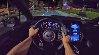 2022 Subaru WRX Limited Manual POV Night Drive (3D Audio)(ASMR)