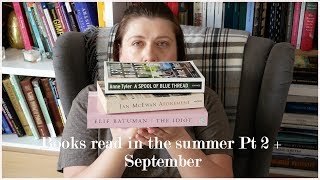 Summer Books Pt2 and September books