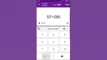 Math Tricks - Training mode - square numbers between 50 and 59 - level 094 (Number Keyboard)