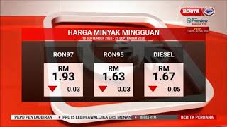 18 SEPT 2020-BERITA PERDANA-HARGA MINYAK MINGGUAN 19 SEPT -25 SEPT