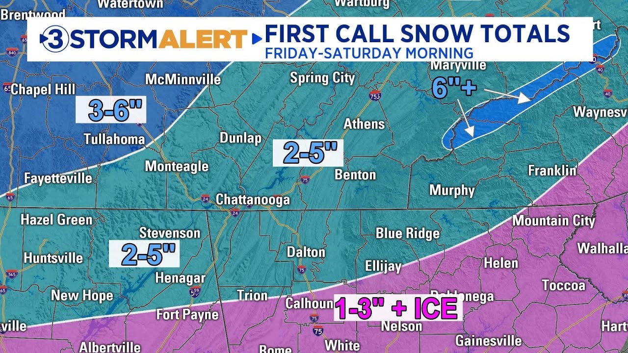 Significant winter storm to impact the Tennessee Valley Friday and ...