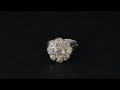 Excellent Art Deco 2.84 Ct Old mine cut diamond rare daisy ring