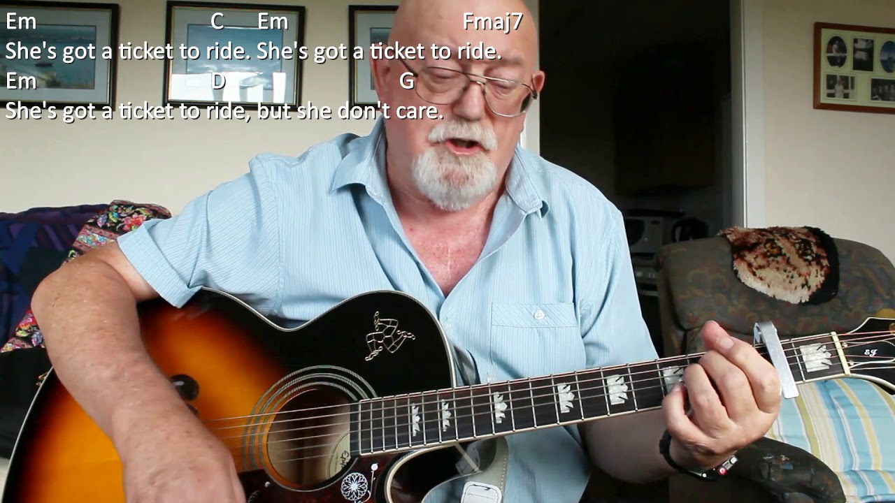 ticket to ride lyrics and chords ticket to ride lyrics and chords