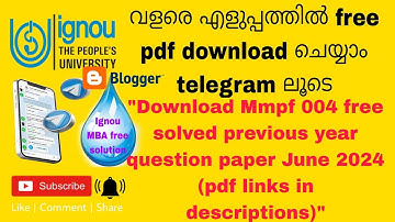 Mmpf 004 free solved previous year question paper pdf links in description