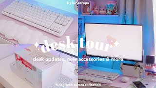 desk updates & tour | ft. logitech aurora collection