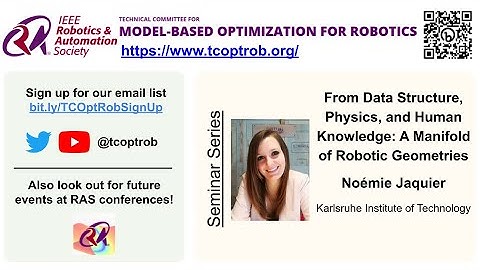 TCOptRob Seminar: From Data Structure, Physics, and Human Knowledge by Noémie Jaquier of KIT