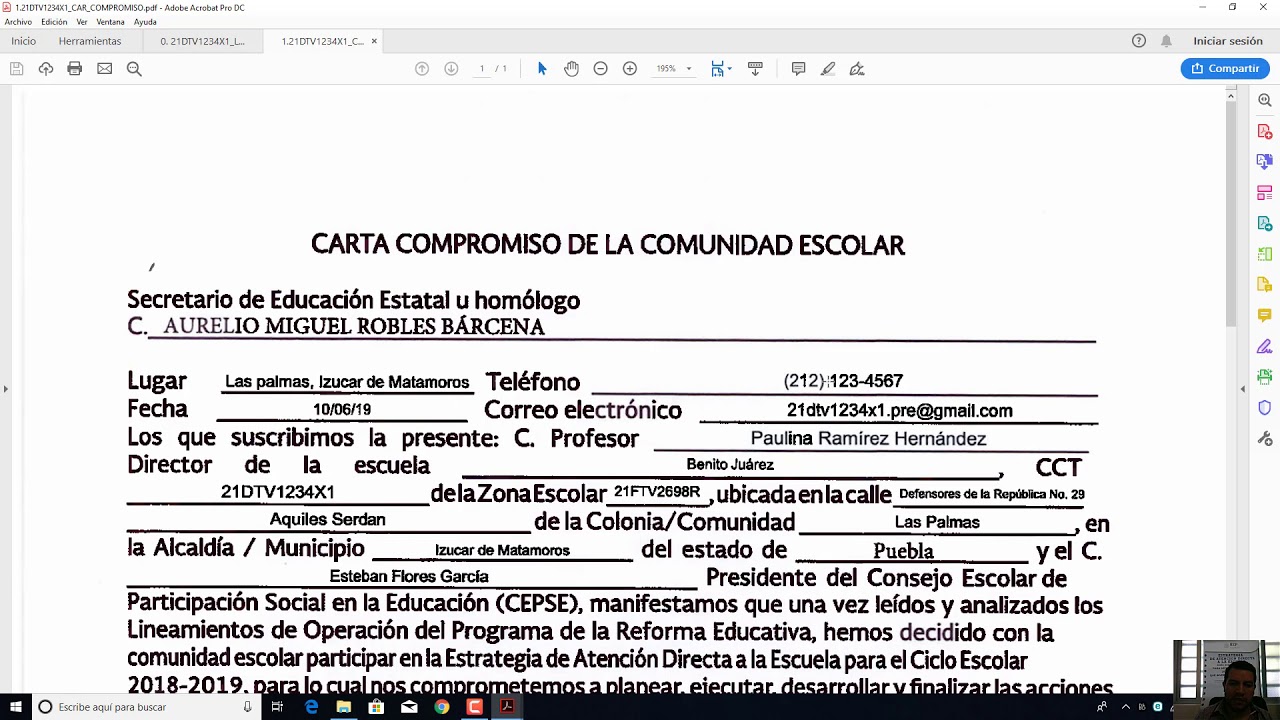 01 Carta Compromiso de la Comunidad Escolar - YouTube