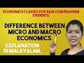 Micro economics  macro economics  differences  malayalam explanation