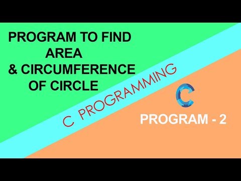 C Programming Exercise - Program to Find Area and Circumference of a Circle
