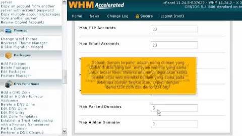 Cara mengelola paket account di WHM cPanel Hosting By riauhost.net