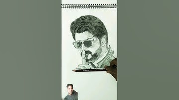 Drawing😎 || #shorts #shading #face #graphitepencil #domspencil #vijaythalapathy