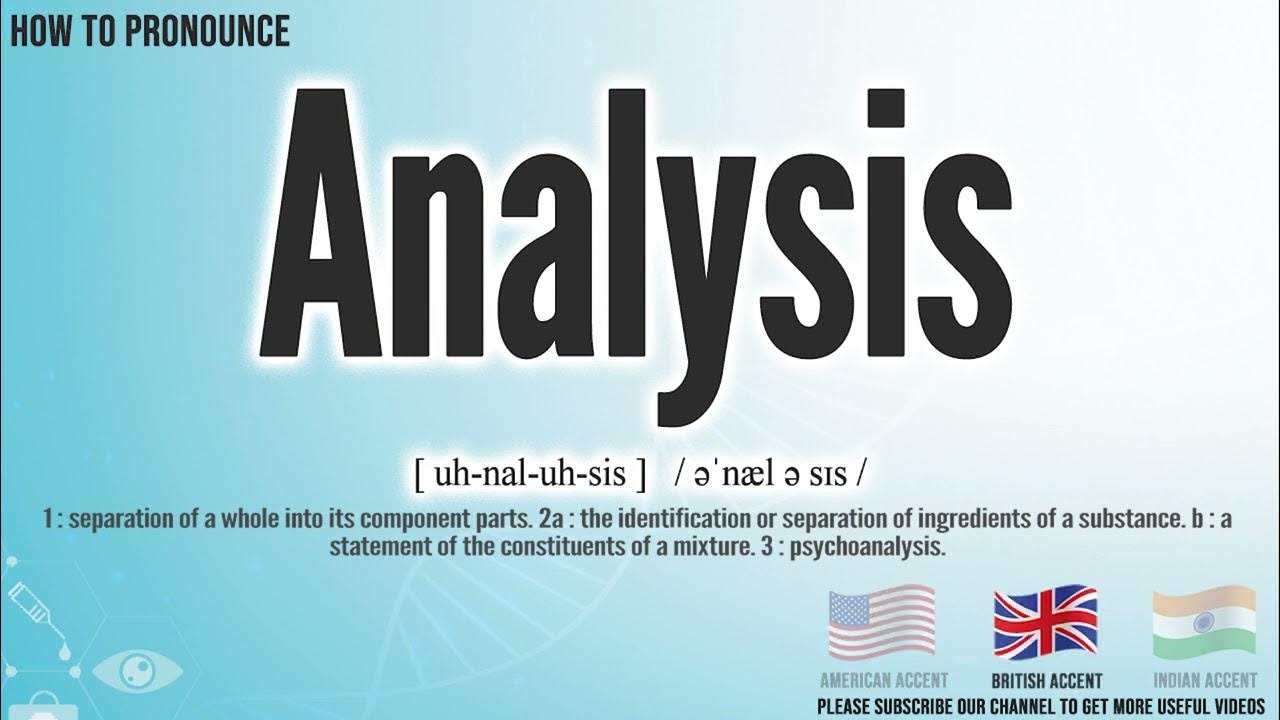 How to Pronounce Analyses 