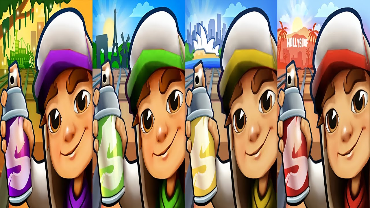 Subway Surfers : New Orleans 2025 🆚 Paris 2025 🆚 Sydney 2025 🆚 Hollywood 2025 
