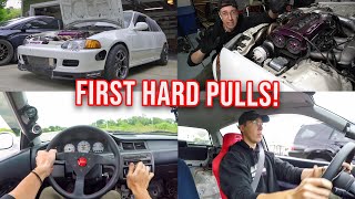 Will it Survive HARD PULLS? | Frankenstein Turbo Civic First Drive