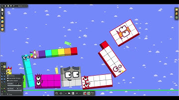 Numberblocks 0 to 1000000 Battle 38 in Algodoo (V2) (No Sound)