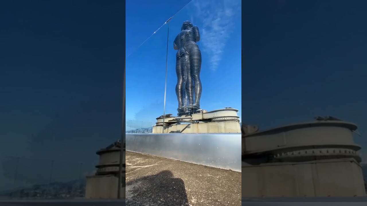 The iconic moving statue of Ali and Nino in Batumi, Georgia.🤯...|