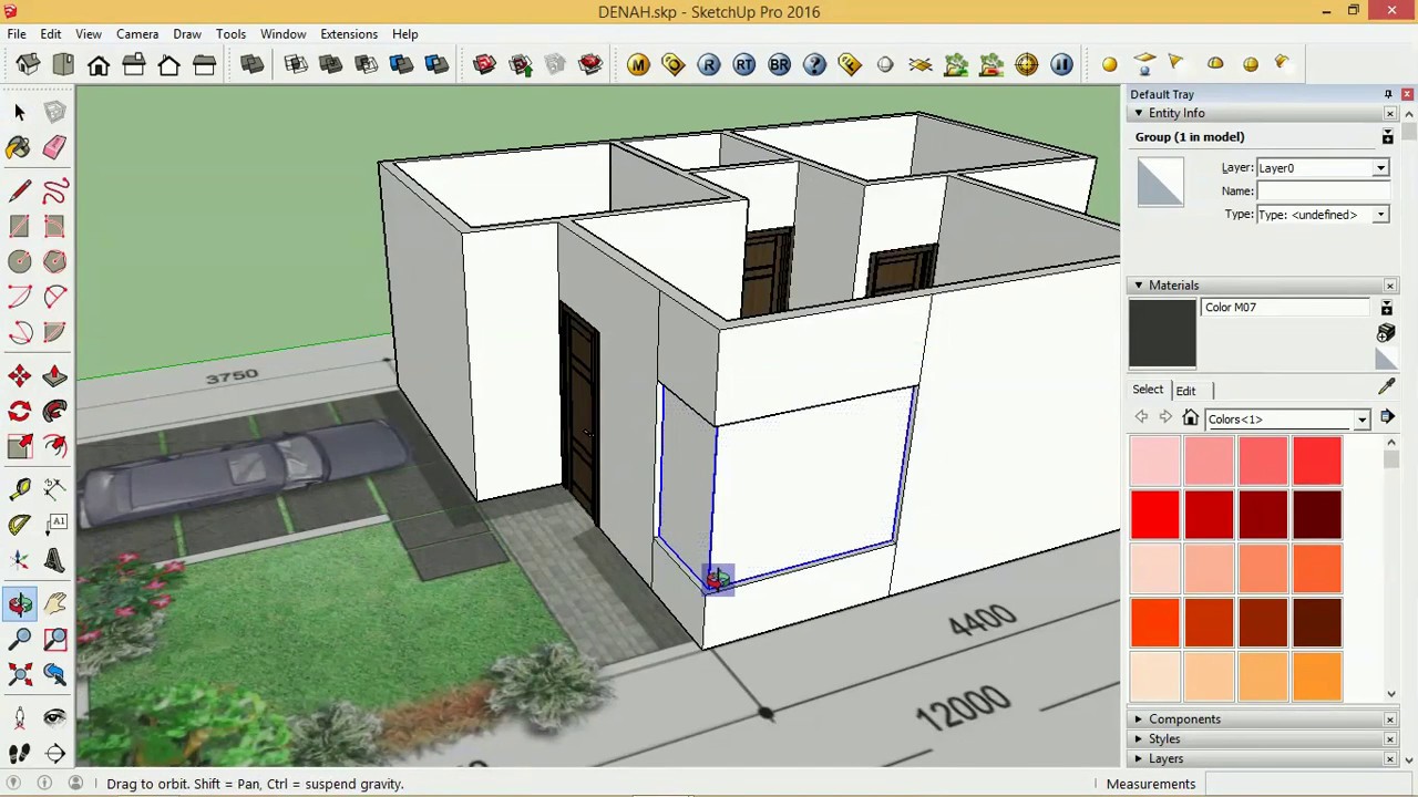 Modelling Rumah Sederhana Dengan Sketchup 02 Modelling 