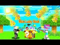 ONE VÀ NOOB YETI THỬ THÁCH CHƠI MINI GAME 1 GIÂY 10 LUCKY TRÊN TRỜI RƠI XUỐNG TRONG MINECRAFT