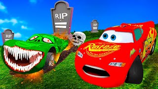 Lightning McQueen and MATER vs ZOMBIE  Pixar cars Zombie apocalypse in  BeamNG.drive