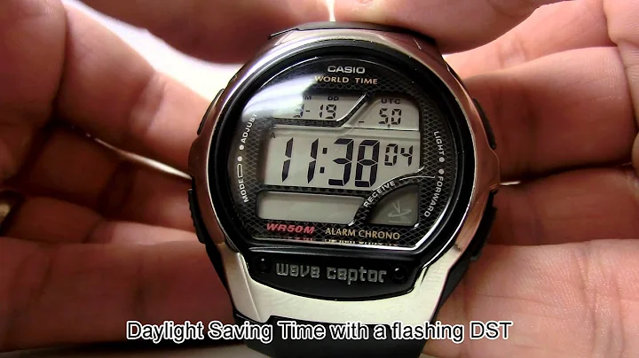 Setting Daylight Saving Time On Casio Digital Watch - WV58A