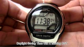 Setting Daylight Saving Time On Casio Digital Watch - WV58A
