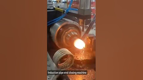 Induction pipe end closing machine