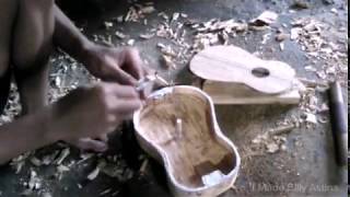 Ukulele Kayu Mangga Bobokan pembuatan Manual Mango Wood Ukulele