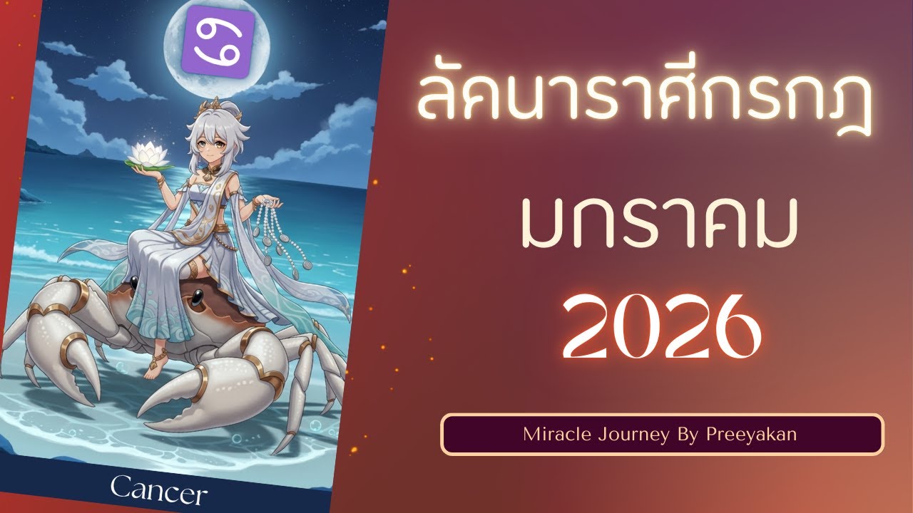 ดวงรายเดือนมกราคม 2026 ลัคนาราศีกรกฎ