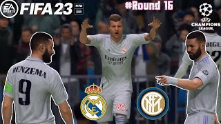 Karim Benzema's Goal: Real Madrid vs Inter Milan - FIFA 23: UEFA Round of 16 1st Leg