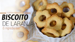 BISCOITO DE LARANJA 6 INGREDIENTES | CROCANTE E SEM GLÚTEN